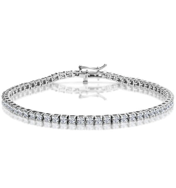 3ct Diamond Tennis Bracelet Claw Set in 9K White Gold